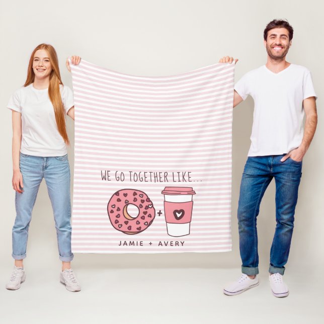 Manta Polar Cute vamos juntos Donuts & Coffee Fleece Blanket (In situ)