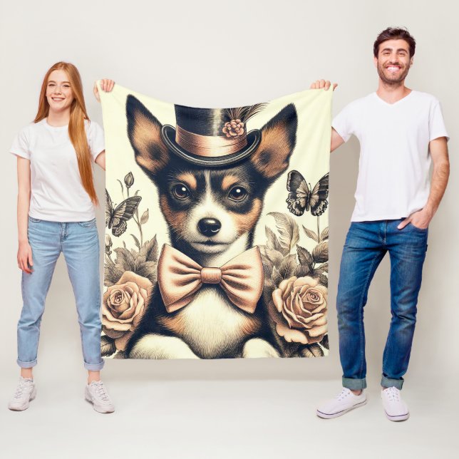 Manta Polar Cute Vintage Toy Fox Terrier (In situ)