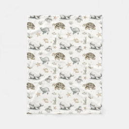 Manta Polar Cute Watercolour Ocean Baby Animals 