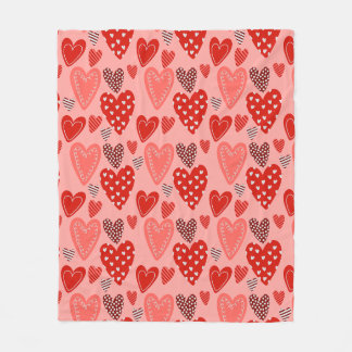 Manta Polar Cute Whimsical Hearts