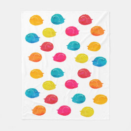 Manta Polar Cute Whimsy Moderno Colorido Sleep Gats Watercolor