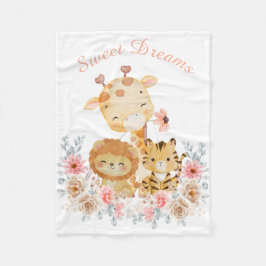 Manta Polar Cute Wild Animal Printed Blanket