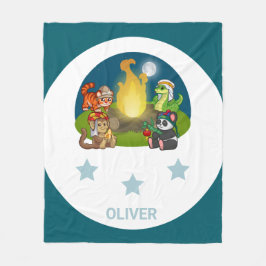 Manta Polar Cute Wild Animals Jungle Night Camping Party Kids