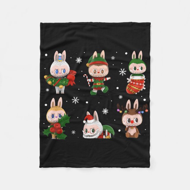 Manta Polar Cute Xmas Labubu Lover Labubu The Monsters Christm (Anverso)