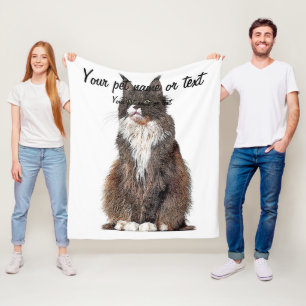 Manta Polar Cute y Guay, gato de Maine Coon