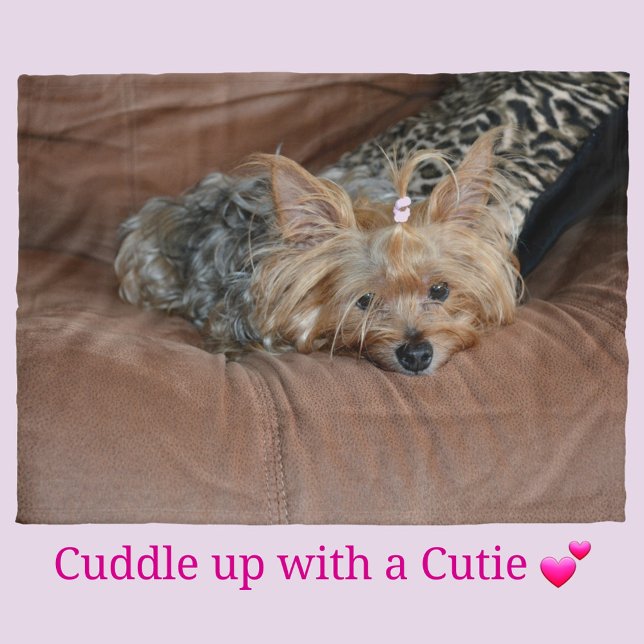 Manta Polar Cute Yorkshire Terrier Puppy (Subido por el creador)