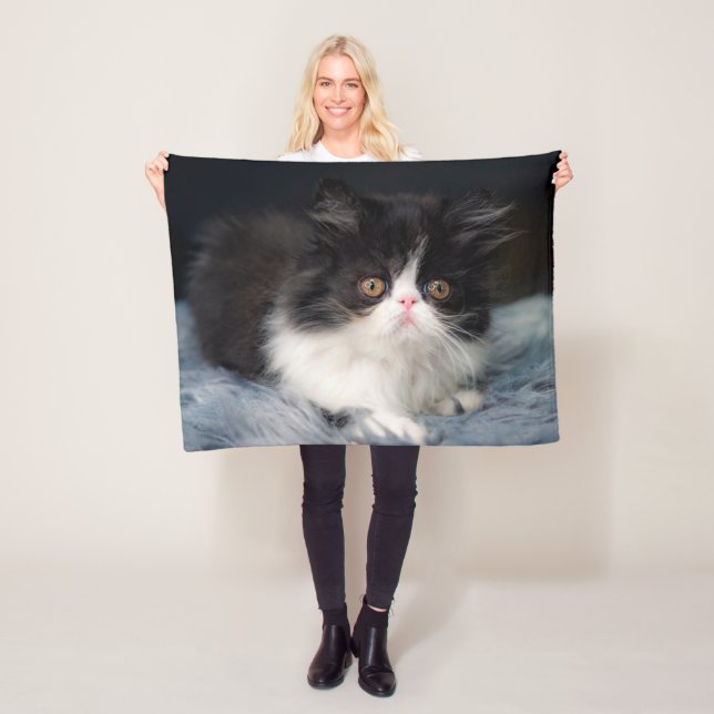 Manta Polar Cutest Baby Animals | Fluffy B&W Kitten (In situ)