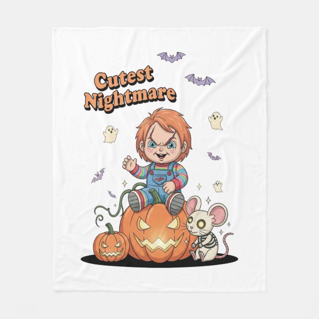 Manta Polar Cutest Nightmare Chucky Halloween (Anverso)
