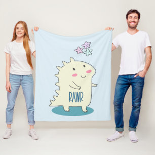 Manta Polar Cuto chino amarillo con estrellas felices