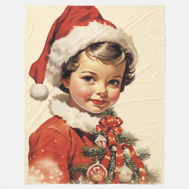 Manta Polar Cuto grifo de Navidades clásicos de invierno (Anverso)