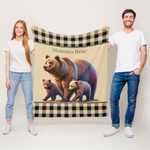 Manta Polar Cuto oso mami personalizable
