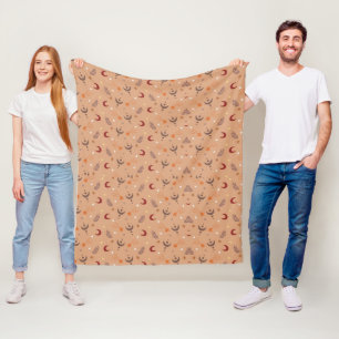 Manta Polar Cuto retro Brown Boho Patrón caprichoso