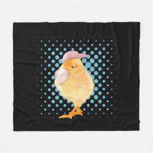 Manta Polar Cuto Retro Vibes Chick Brillante Bubblegs Negro