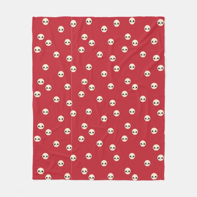 Manta Polar Cuto Skulls Fleece Blanket (Anverso)