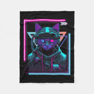 Manta Polar Cyberpunk Cat Kitty Punker Futurista ciberPunk