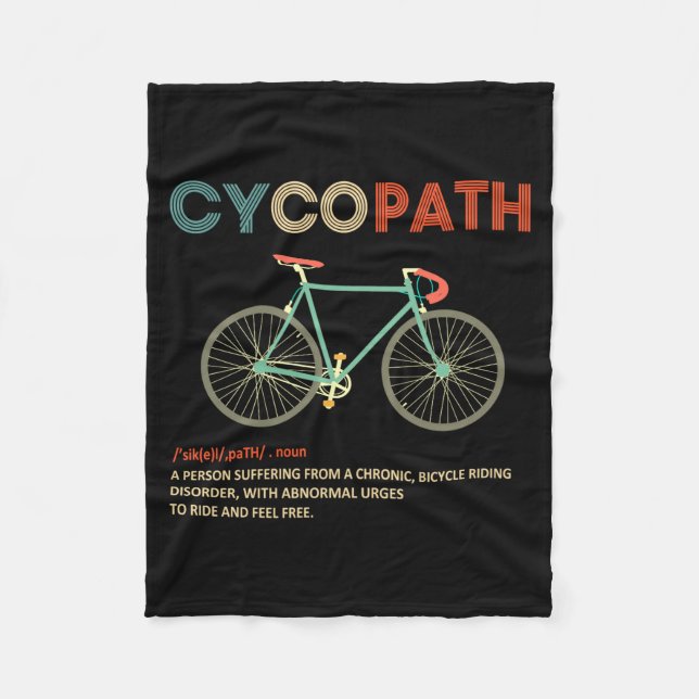 Manta Polar Cycopath Funny Cycling For Cyclists And Bikers  (Anverso)