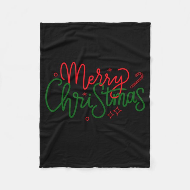 Manta Polar D Family Christmas Family Name  (Anverso)