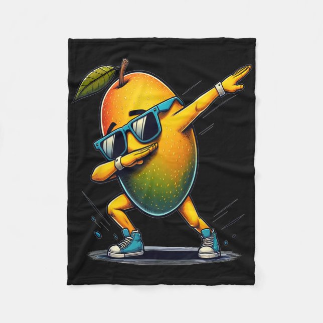 Manta Polar Dab Dance Mango Funny Bailando Fruto de Dabbing (Anverso)