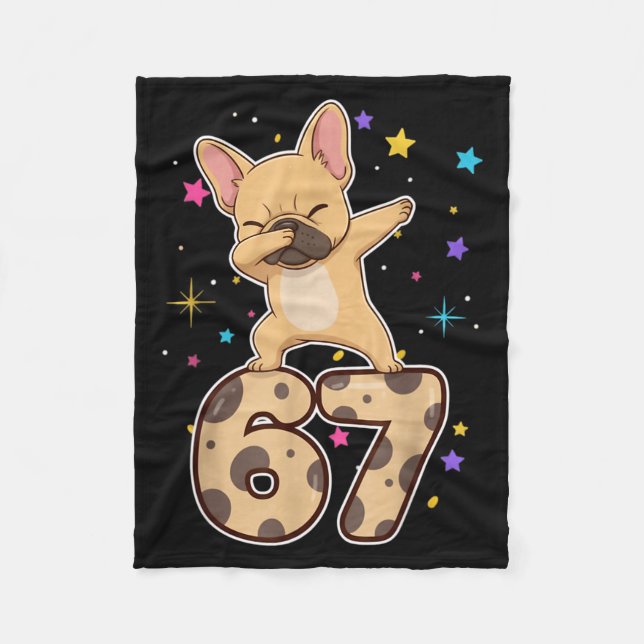 Manta Polar Dabbing 67 French Bulldog 67 Dog Funny Six Seven M (Anverso)