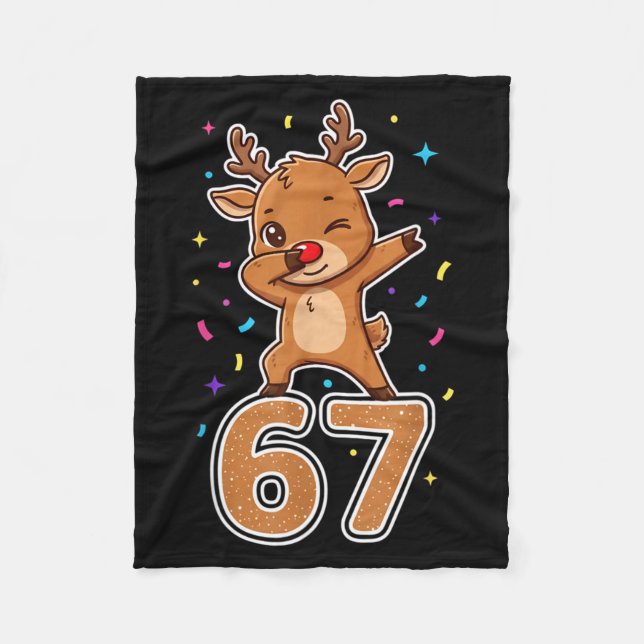 Manta Polar Dabbing 67 Reindeer 67 Funny Six Seven Meme Gen Z  (Anverso)