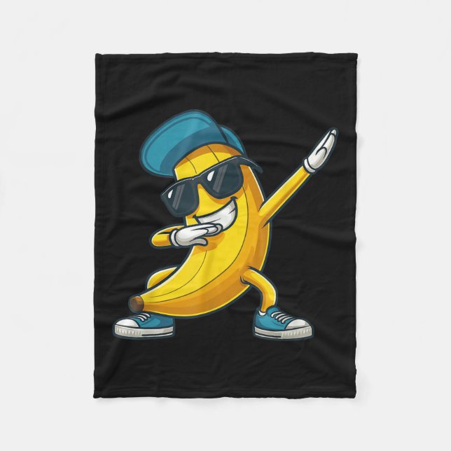 Manta Polar Dabbing Banana Lazy Halloween finge que soy Banana (Anverso)