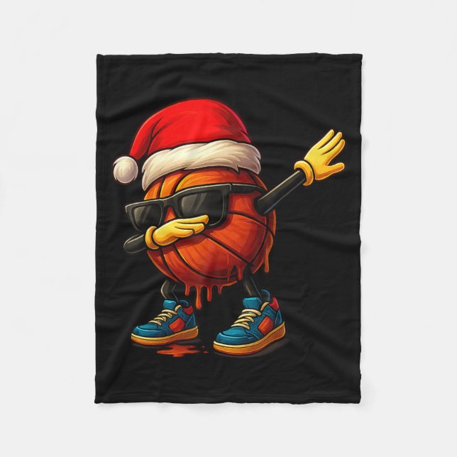Manta Polar Dabbing Basketball Sungles Funny Christmas Tee Boy (Anverso)