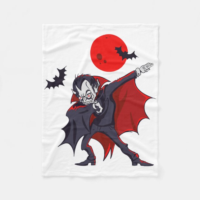 Manta Polar Dabbing Dracula Vampiro Halloween Count Dabula Gif (Anverso)