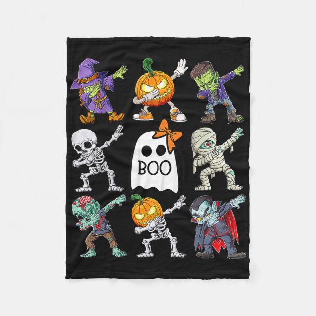 Manta Polar Dabbing Halloween Boys Skeleton Zombie Pumpkin Uni (Anverso)