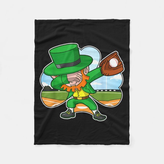 Manta Polar Dabbing Leprechaun Baseball St Patricks Day Irish  (Anverso)