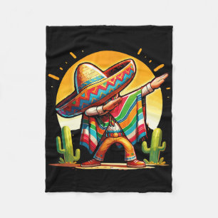 Manta Polar Dabbing mexicano Poncho Sombrero Dab Cinco De
