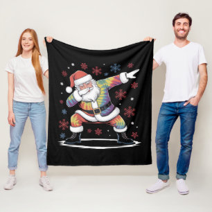 Manta Polar Dabbing Navidad Santa Suéter Feo de Navidad Xmas