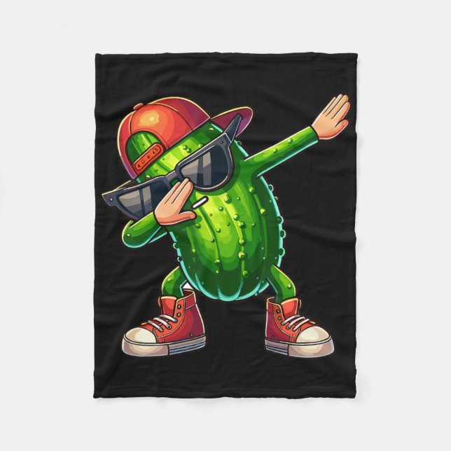 Manta Polar Dabbing Pickle Dancing Cucumber Lover Funny Pickle (Anverso)