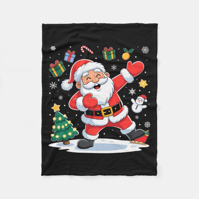 Manta Polar Dabbing Santa Claus Christmas Holiday Boys Kids Da (Anverso)