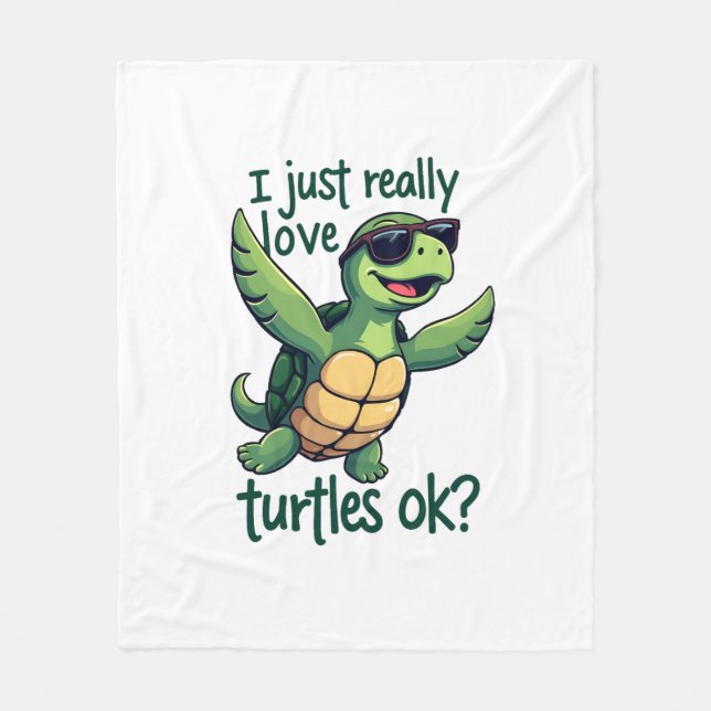 Manta Polar Dabbing Sea Turtle De Verdad Me Encantan Las Tortu (Anverso)