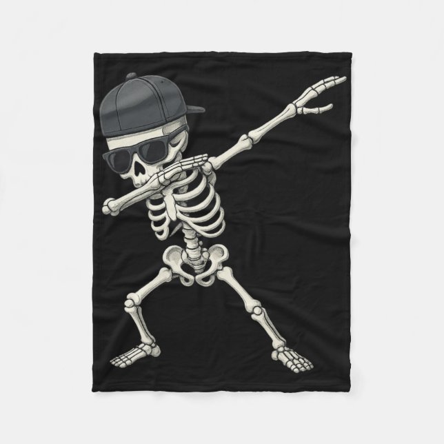 Manta Polar Dabbing Skeleton Pirate Niños Halloween Jolly Roge (Anverso)