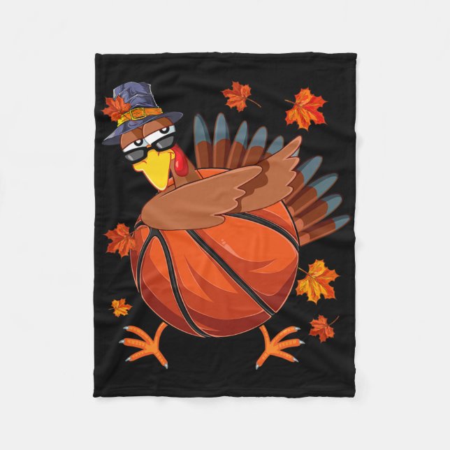 Manta Polar Dabbing Turkey Y Sketll Ll Fall Vibes Thanksgivi (Anverso)