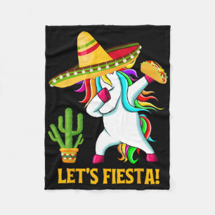 Manta Polar Dabbing Unicorn Funny Cinco De Mayo niños Chicas d