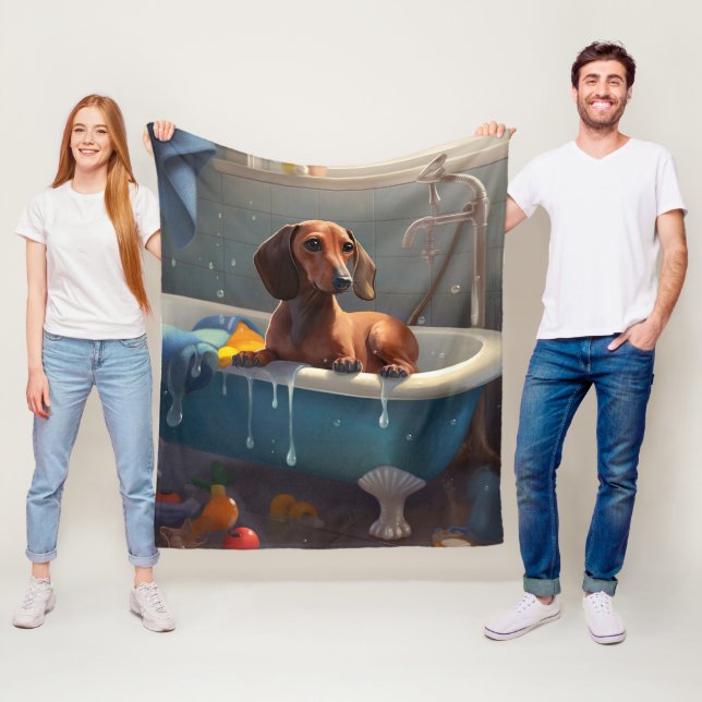 Manta Polar Dachshund Bathtime Fun (In situ)