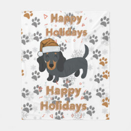 Manta Polar Dachshund christmas
