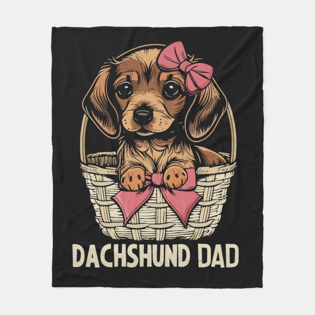Manta Polar Dachshund Dad Cute Dachshund Lover Hombres Perro W (Anverso)