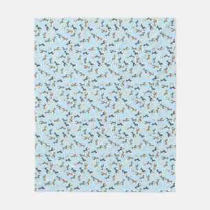 Manta Polar Dachshund de Pascua (Azul)