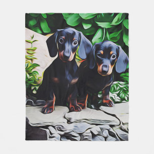 Manta Polar Dachshund Dog Summer Garden Birthday Poster