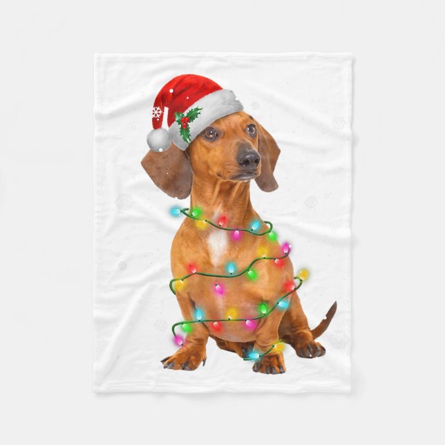 Manta Polar Dachshund Dogs Tree Christmas Sweater Xmas Gifts P (Anverso)