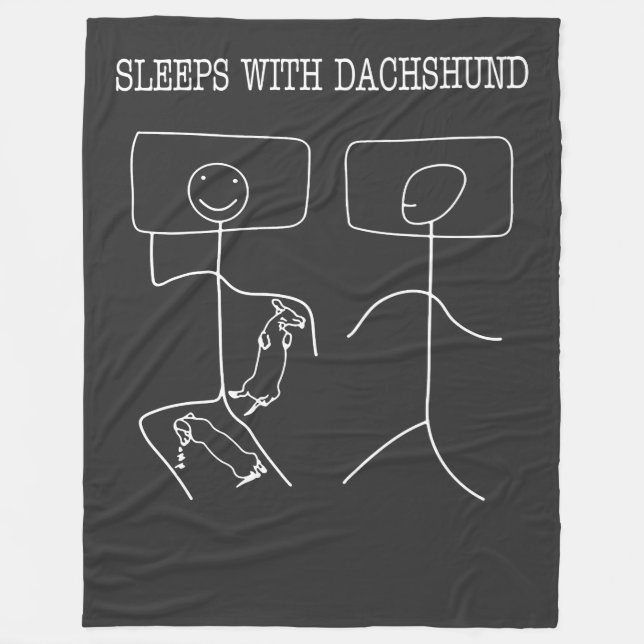 Manta Polar Dachshund Duerme Con Dachshunds (Anverso)