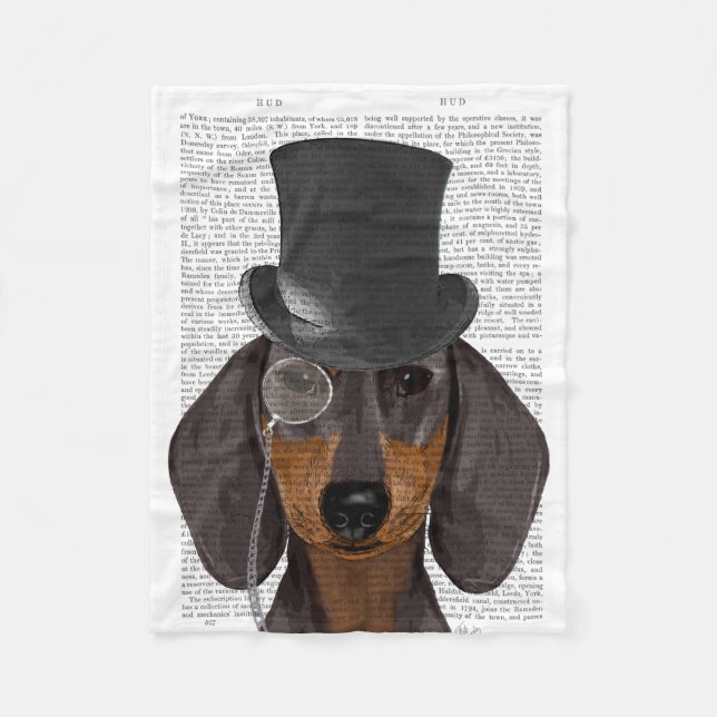 Manta Polar Dachshund, hound formal y Gorra (Anverso)