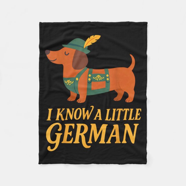 Manta Polar Dachshund I Know Little German Dog Women Men  (Anverso)