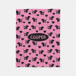 Manta Polar Dachshund Love Fleece Dog Blanket