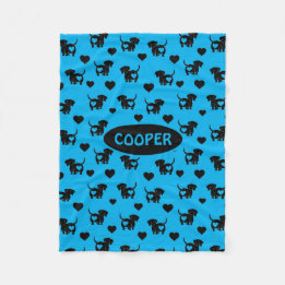 Manta Polar Dachshund Love Fleece Dog Blanket