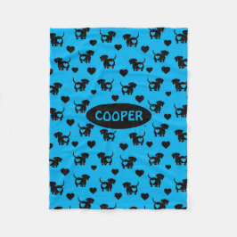 Manta Polar Dachshund Love Fleece Dog Blanket