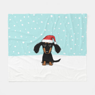 Manta Polar Dachshund Santa Festivier Navidades de Perro Wie